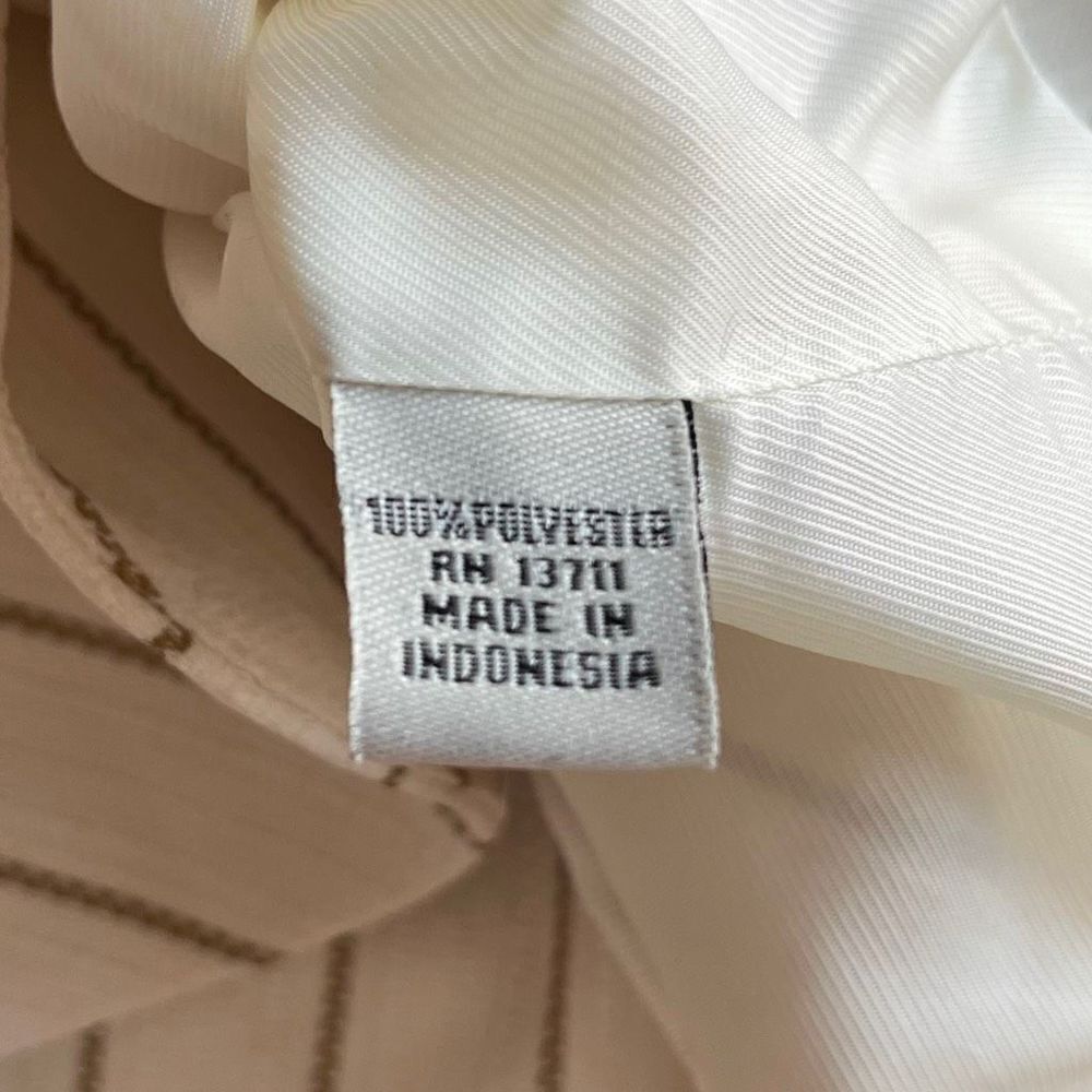Amanda Smith Women's Cream Geometric Striped Suit Jacket Single Breasted Size 14 - Picture 11 of 11